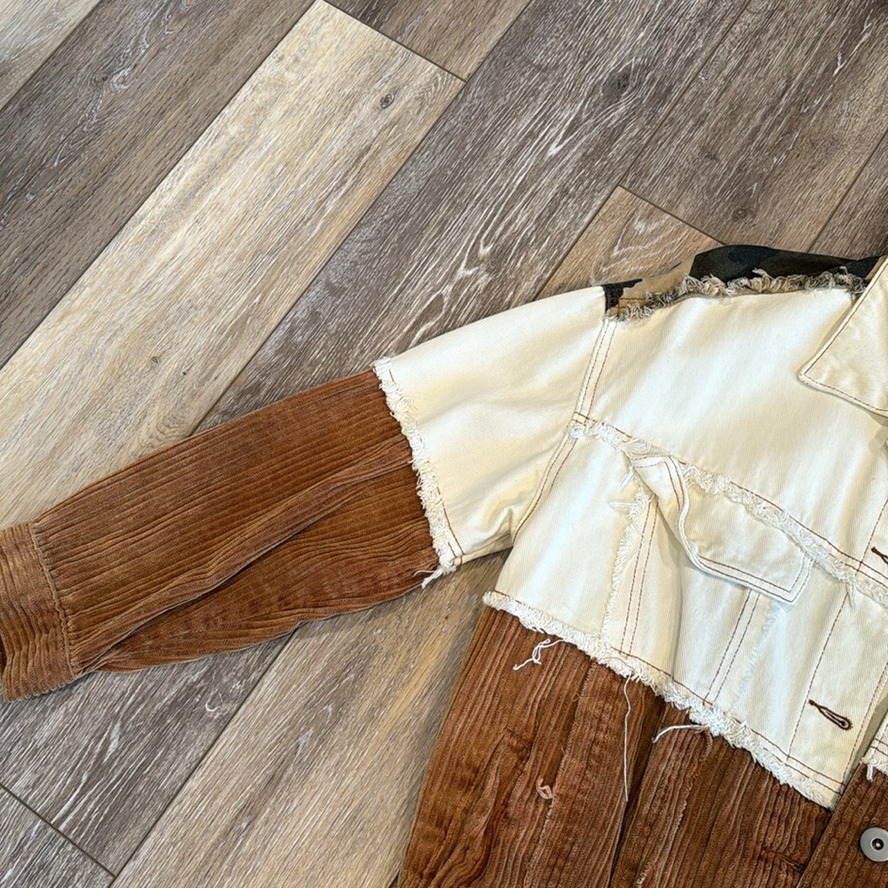 Denim And Corduroy Patchwork Jacket - image 4